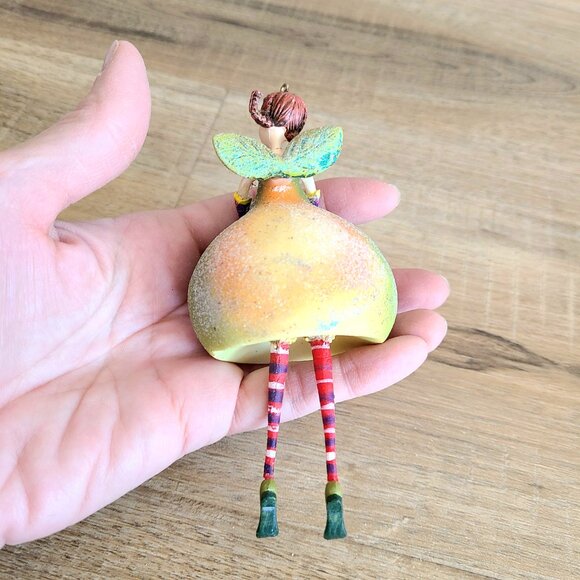 Vintage Department 56 Tutti Frutti Pear Fruit Fairy Angel Christmas decoration. - Picture 3 of 4